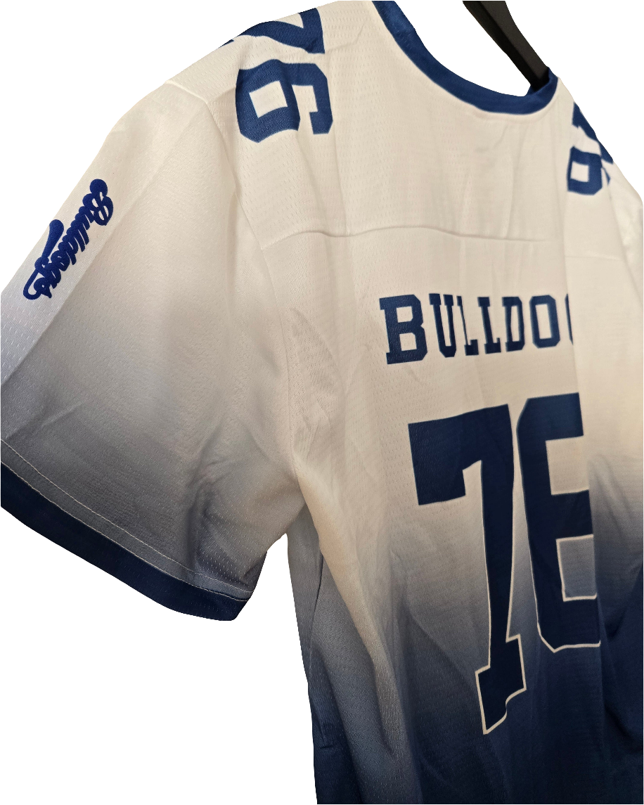 Football Rugby Jersey Bulldogs Blau Weiß