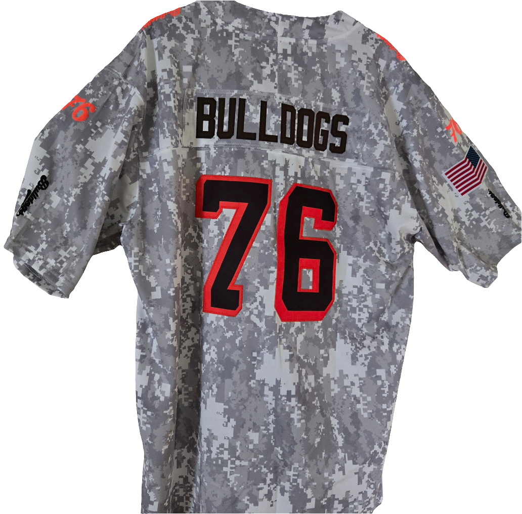 American Football Trikot Bulldogs Camouflage Orange