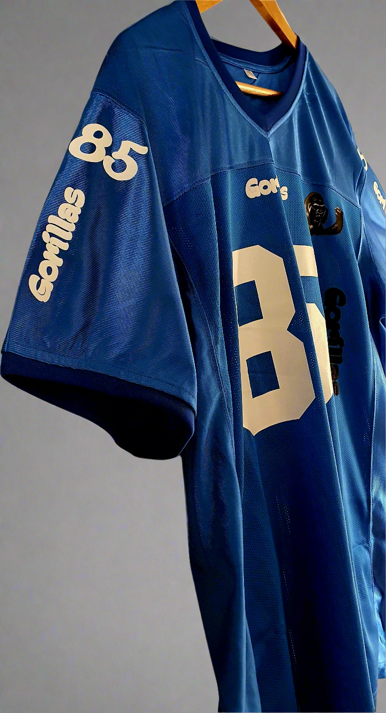 Football Trikot Gorillas Blau Nummer 85
