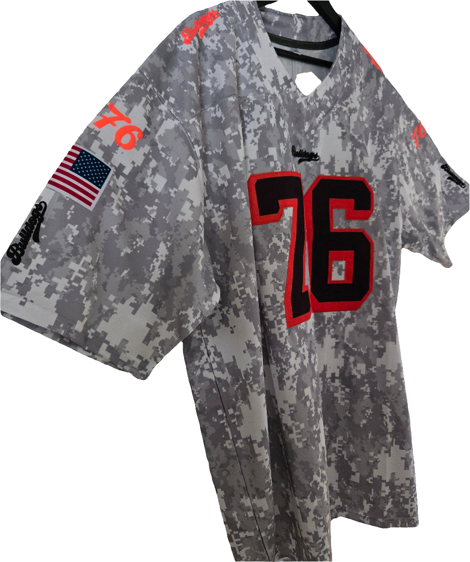 American Football Trikot Bulldogs Camouflage Orange