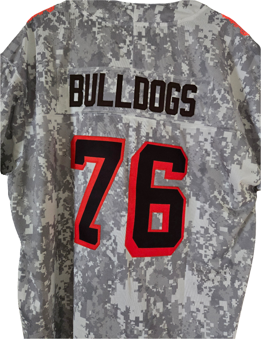 American Football Trikot Bulldogs Camouflage Orange