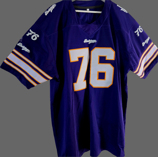 American Football Trikot Bulldogs Lila Weiß