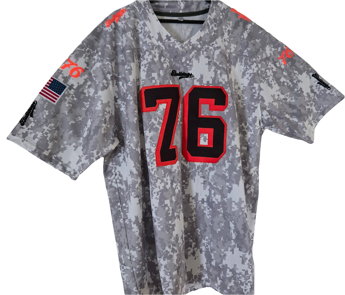 American Football Trikot Bulldogs Camouflage Orange