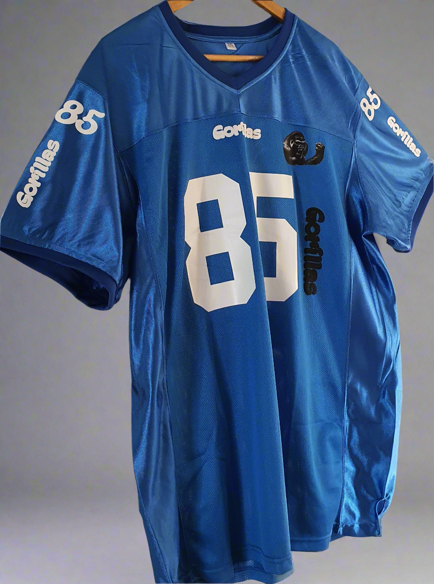 Football Trikot Gorillas Blau Nummer 85