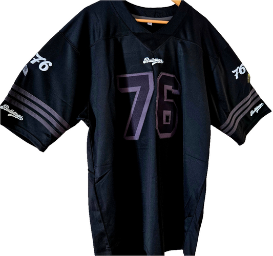 American Football Trikot Bulldogs Nummer 76 Black