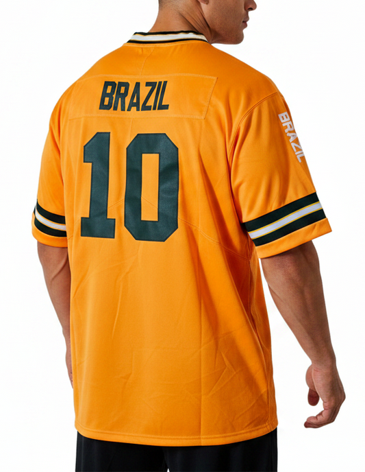 American Football Trikot Brasilien Fußball WM 26 gelb grün