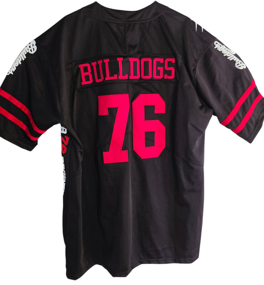 American Football Trikot Bulldogs Bodybuilding Oversize schwarz rot weiß XXL