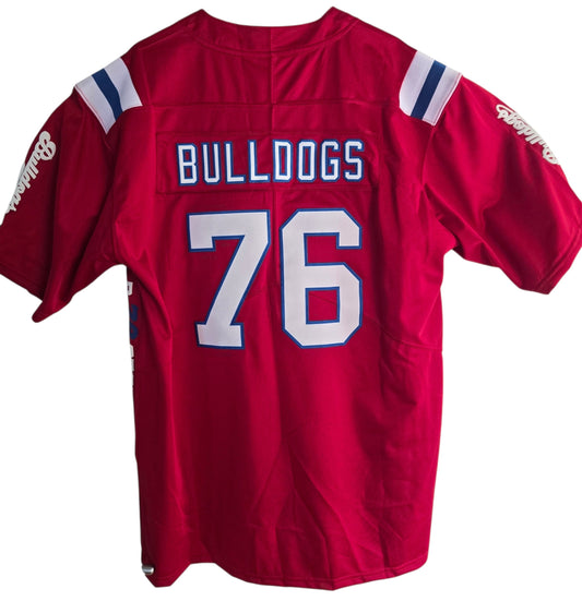 American Football Trikot Bulldogs Bodybuilding Oversize rot weiß/blau