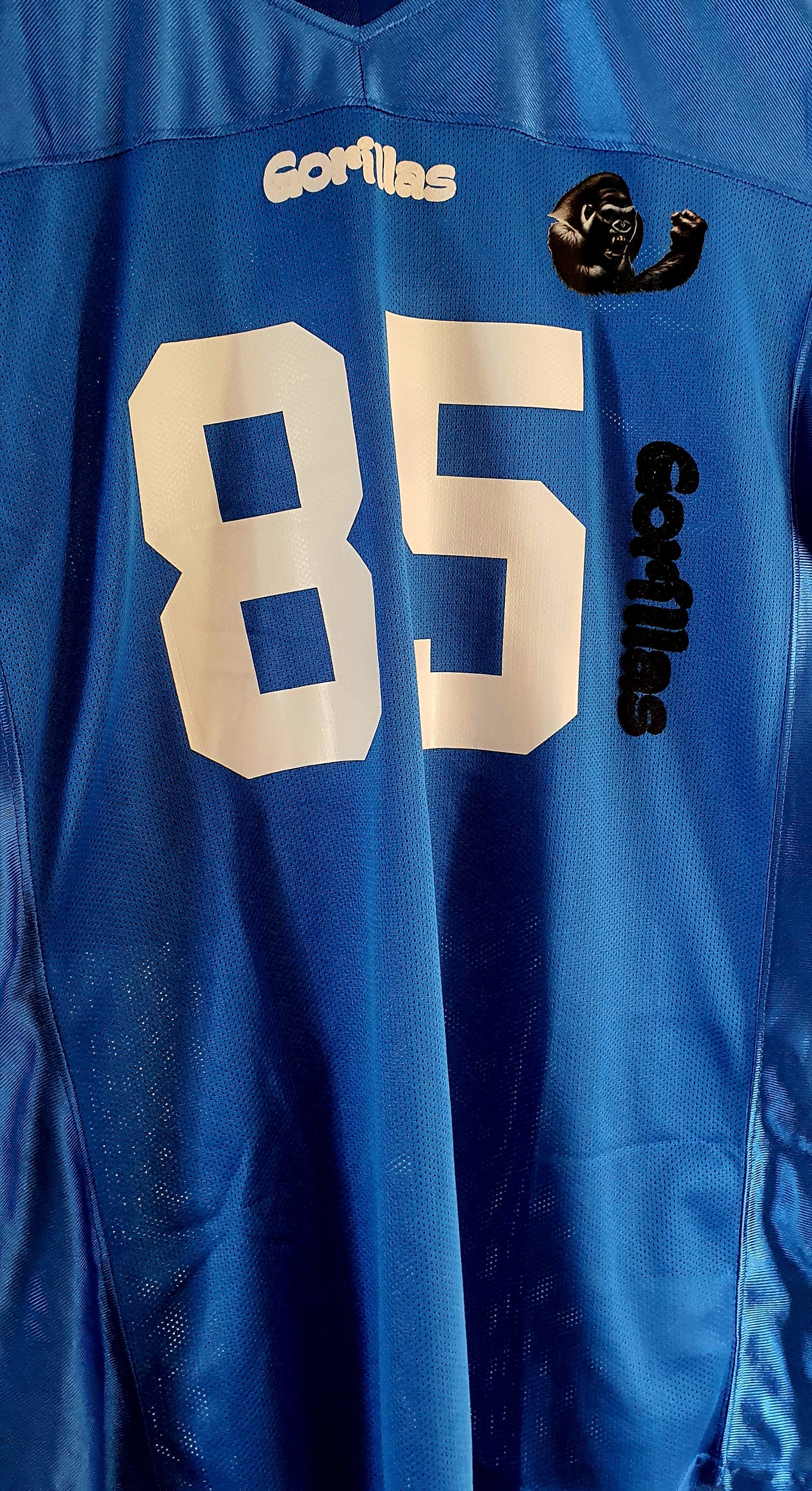 Football Trikot Gorillas Blau Nummer 85