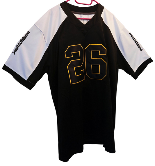 American Football Trikot Deutschland Fußball WM 26 schwarz weiß