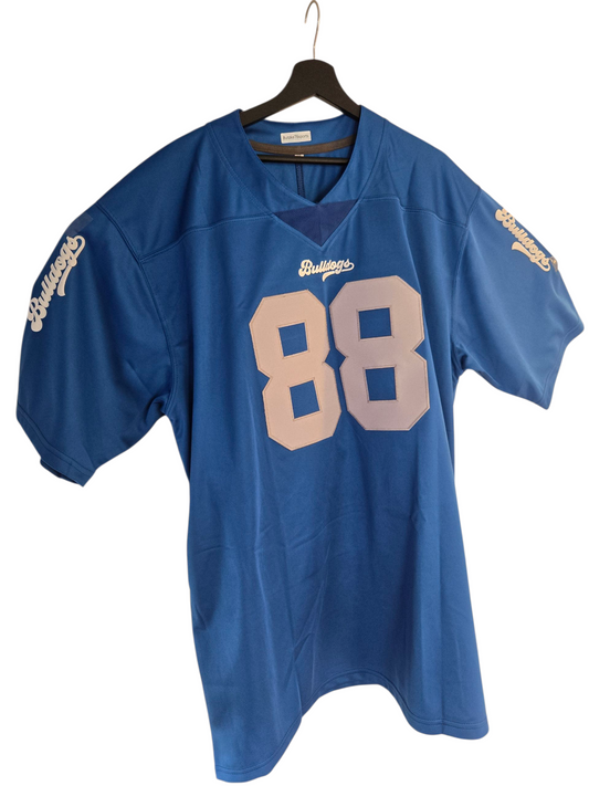 American Football Trikot Bulldogs Blau grau/weiß