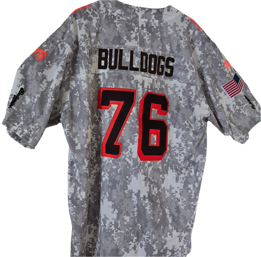American Football Trikot Bulldogs Camouflage Orange
