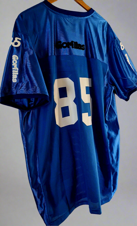 Football Trikot Gorillas Blau Nummer 85