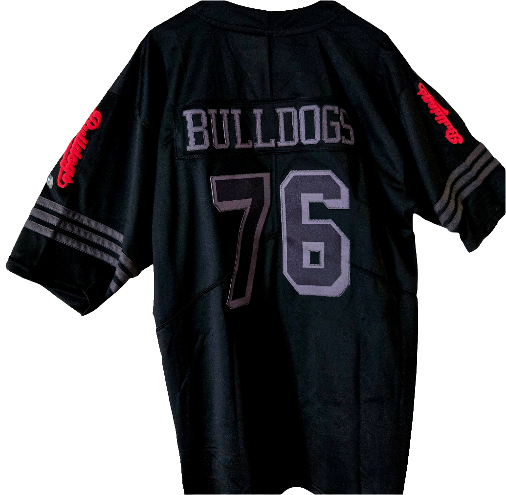American Football Trikot Bulldogs Nummer 76 Black