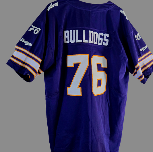 American Football Trikot Bulldogs Lila Weiß