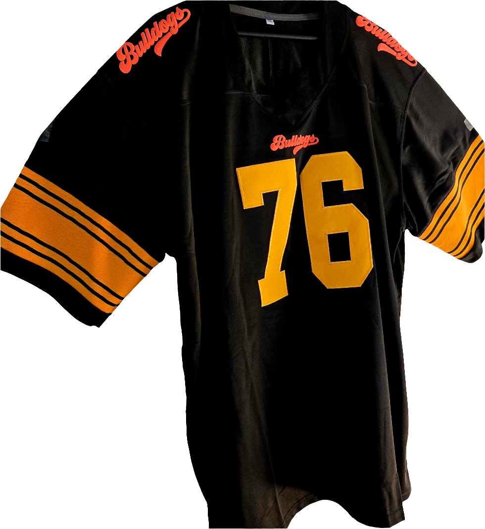 American Football Trikot Bulldogs schwarz gelb