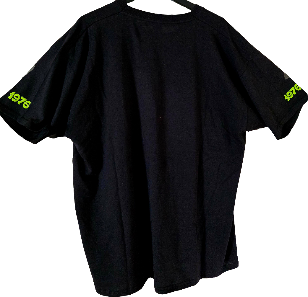 Personalisiertes Baumwoll T-Shirt schwarz Neon gelb Limited Edition