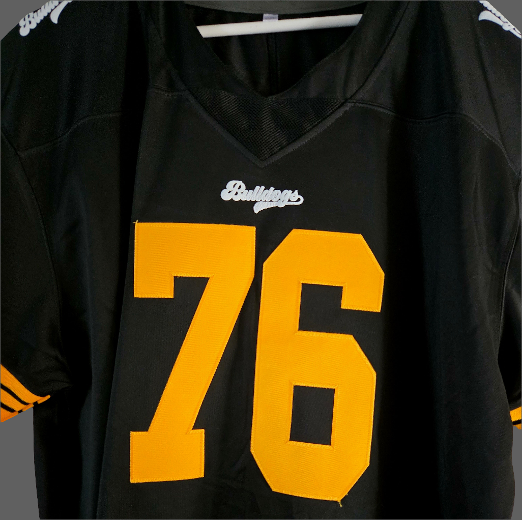 American Football Trikot Bulldogs schwarz gelb