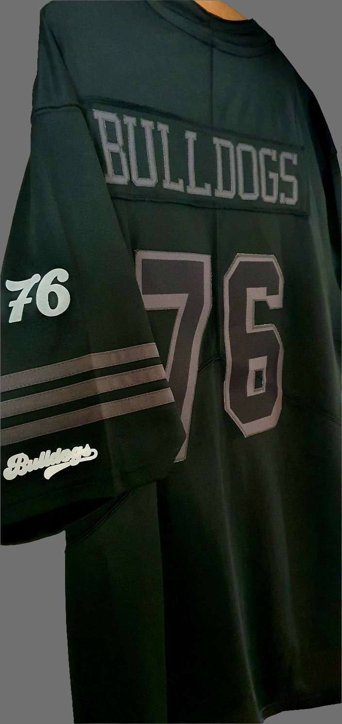 American Football Trikot Bulldogs Nummer 76 Black