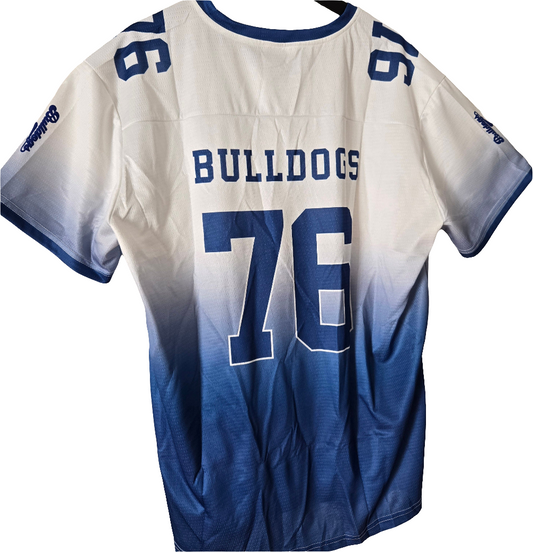 Football Rugby Jersey Bulldogs Blau Weiß