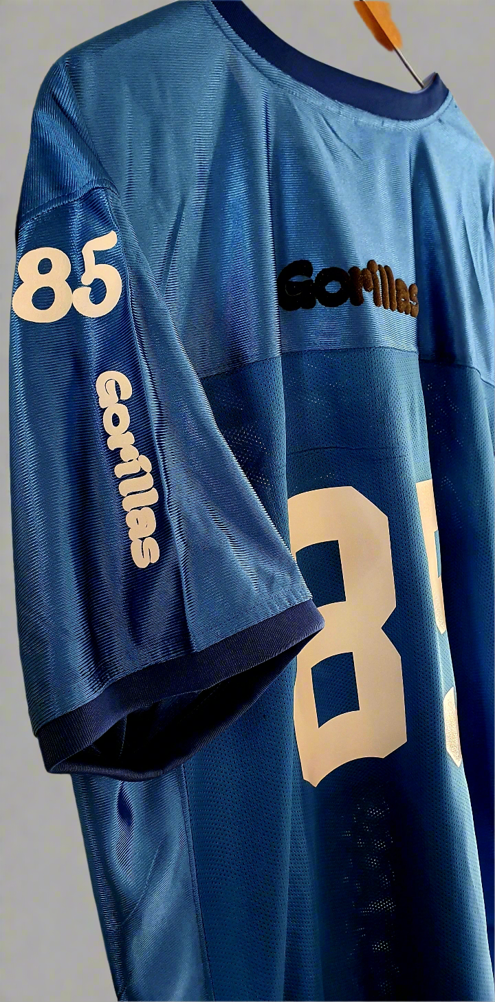 Football Trikot Gorillas Blau Nummer 85