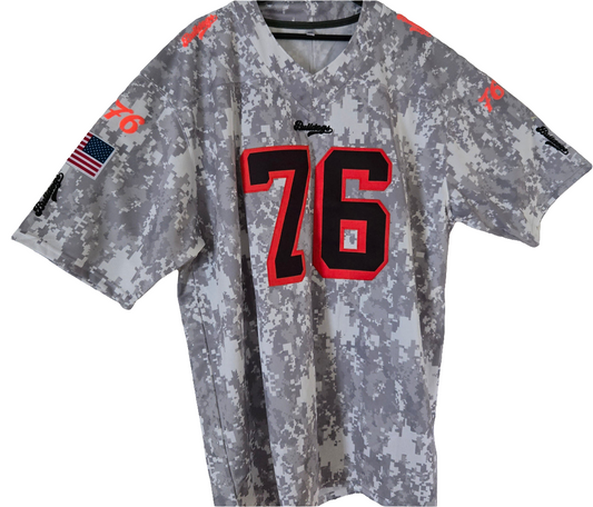 American Football Trikot Bulldogs Camouflage Orange