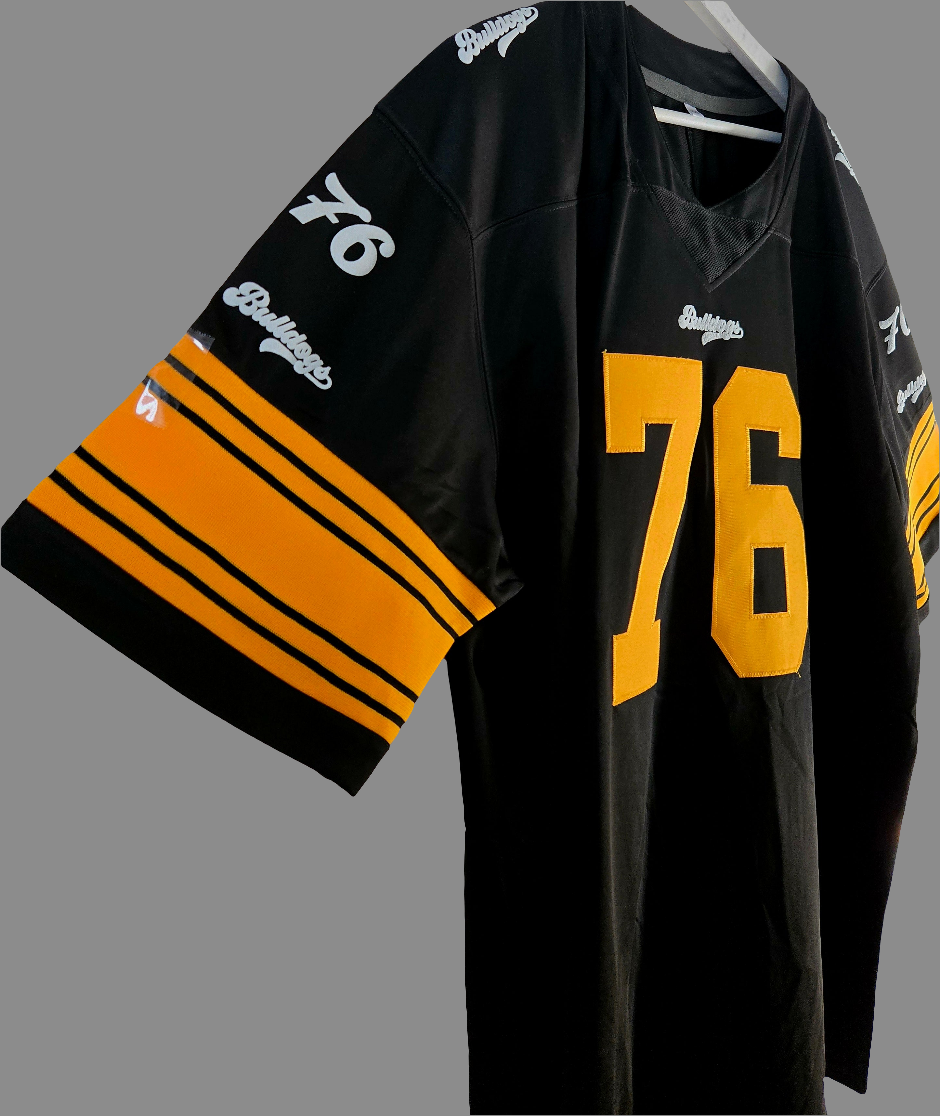 American Football Trikot Bulldogs schwarz gelb