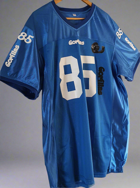 Football Trikot Gorillas Blau Nummer 85