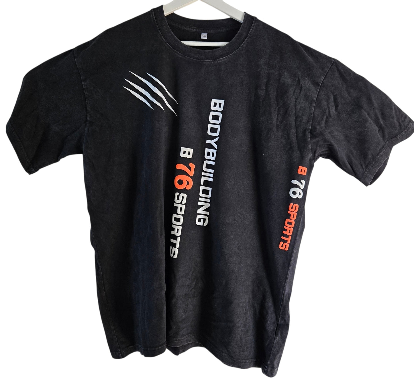 Sport & Fitness Baumwoll T-Shirt Bodybuilding schwarz Vintage