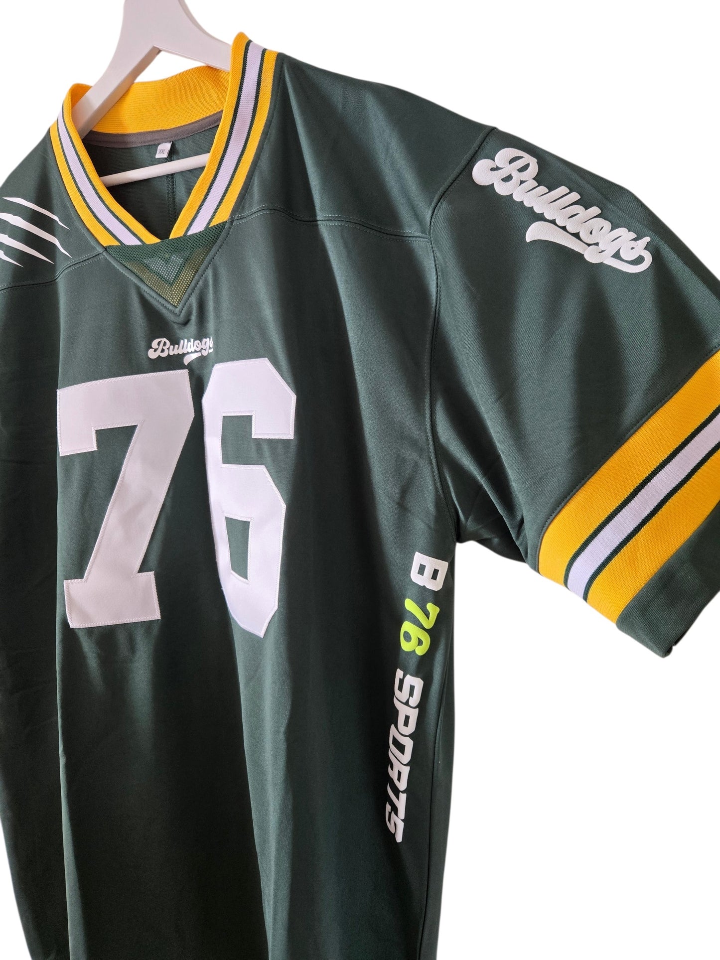 American Football Trikot Bulldogs Fitness Bodybuilding Oversize Green