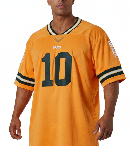 American Football Trikot Brasilien Fußball WM 26 gelb grün