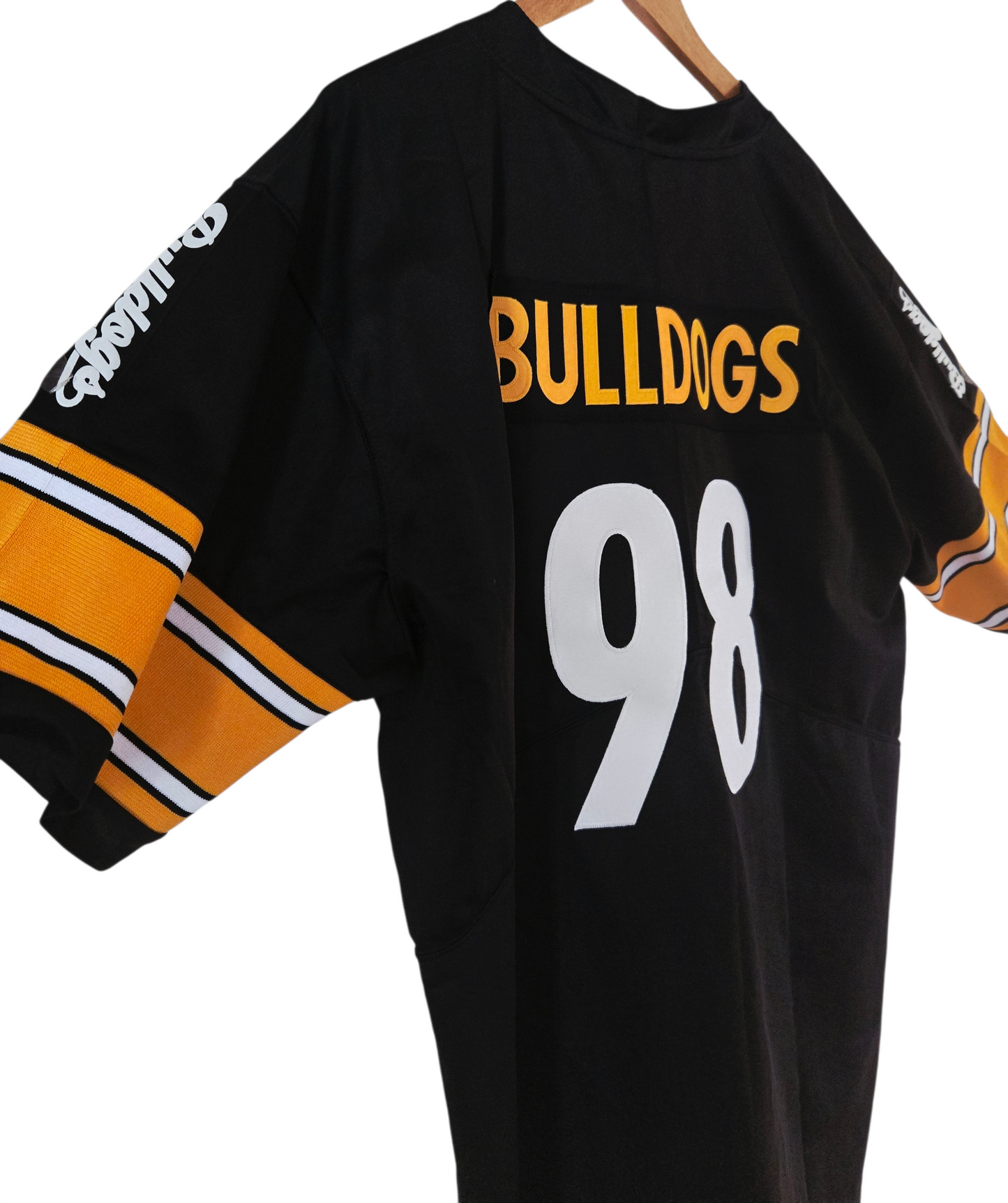 American Football Trikot Bulldogs schwarz gelb weiß