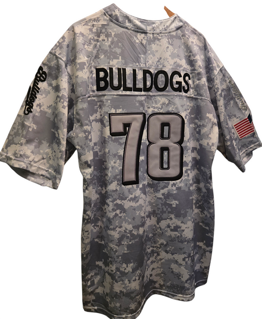 American Football Trikot Bulldogs Camouflage schwarz silber