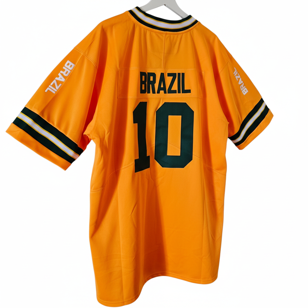 American Football Trikot Brasilien Fußball WM 26 gelb grün