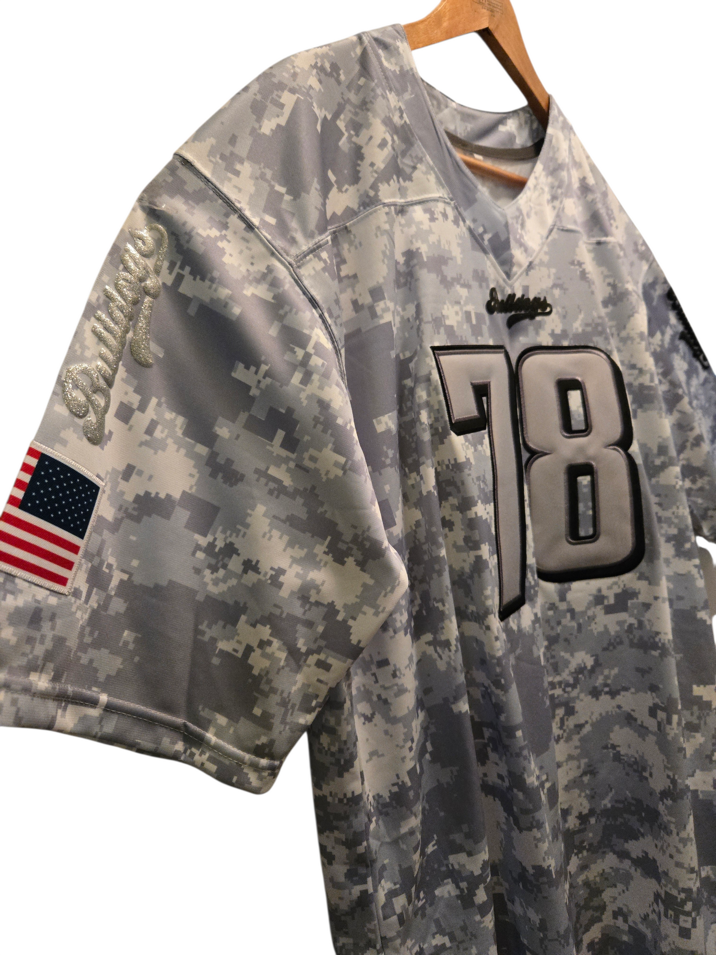 American Football Trikot Bulldogs Camouflage schwarz silber