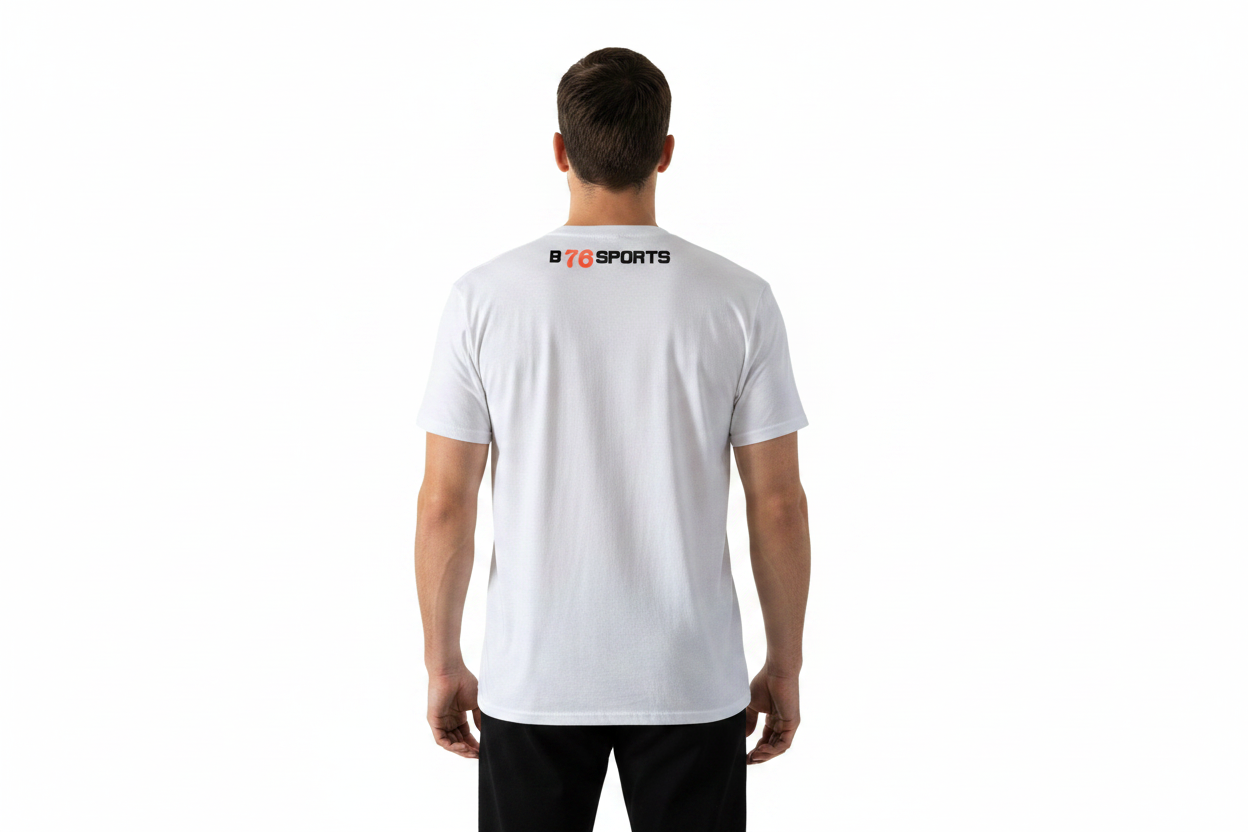 Sport & Fitness Baumwoll T-Shirt Bodybuilding weiß
