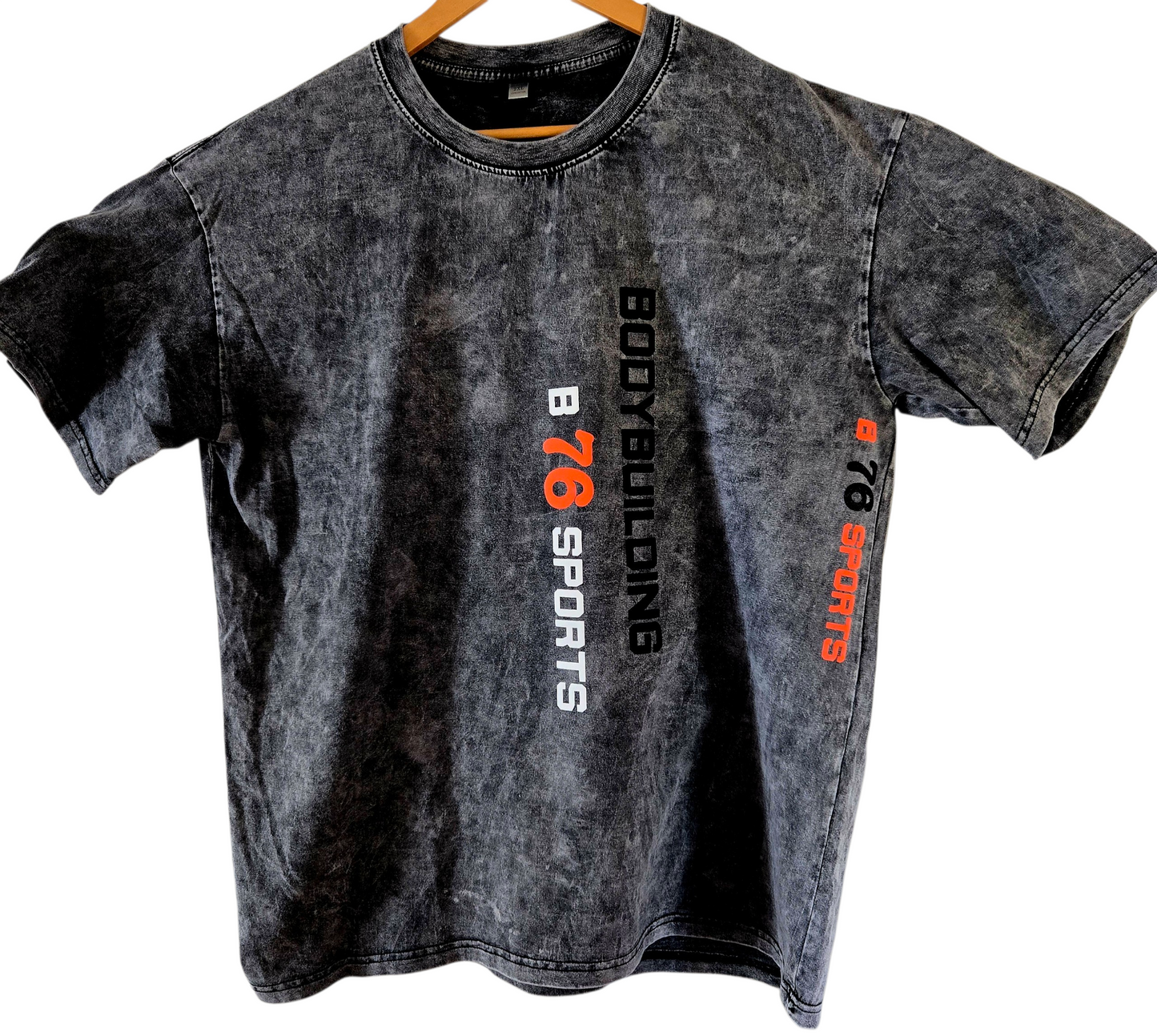Sport & Fitness Baumwoll T-Shirt Bodybuilding grau Vintage