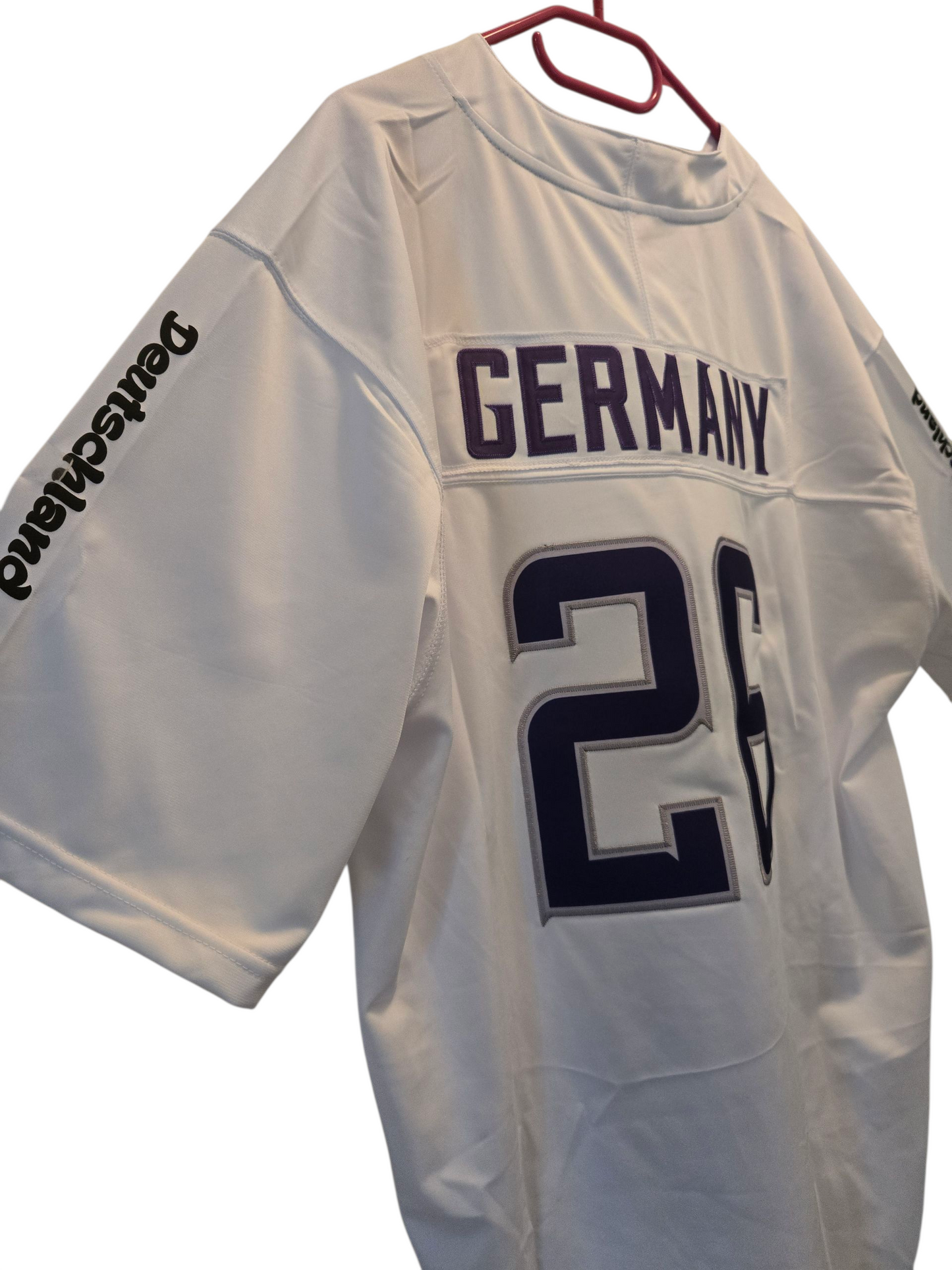 American Football Trikot Deutschland Fußball WM 26 weiß lila