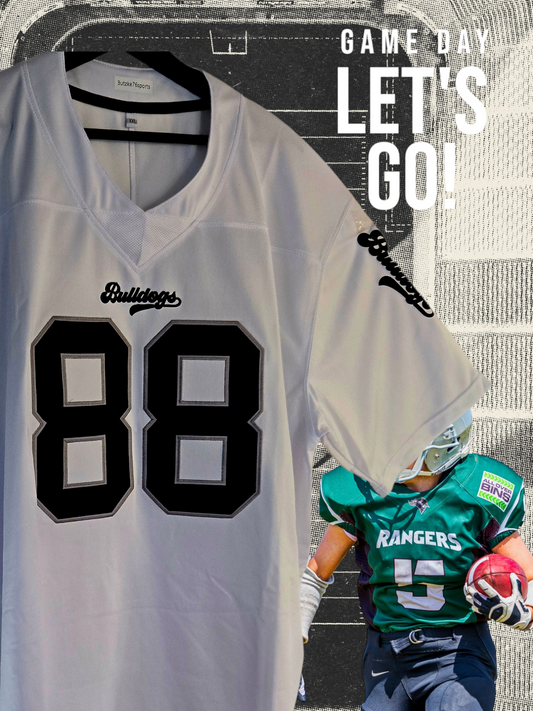 American Football Trikot Bulldogs Weiß Schwarz