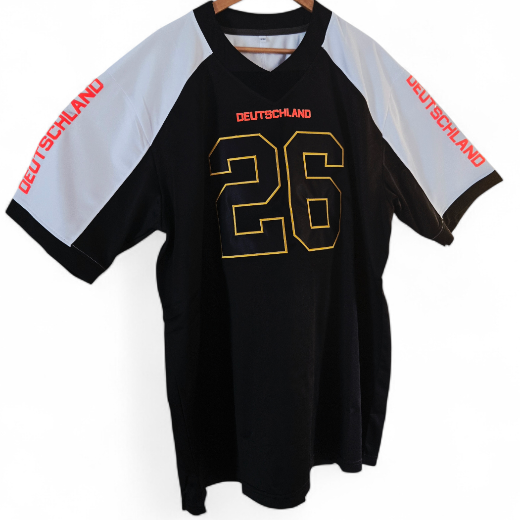 American Football Trikot Deutschland Fußball WM 26 schwarz orange