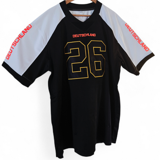 American Football Trikot Deutschland Fußball WM 26 schwarz orange