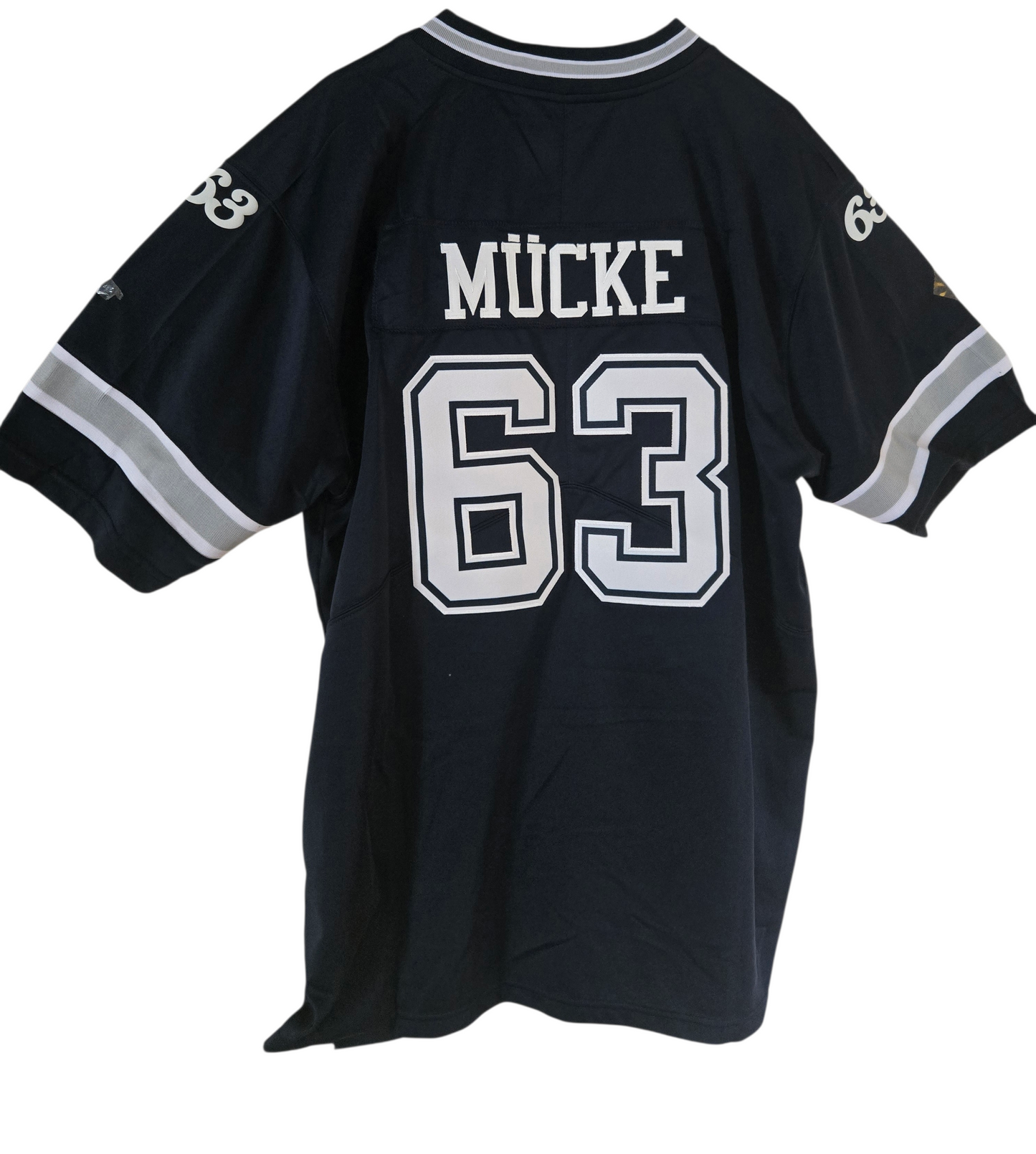 Football Trikot Nummer 63 Mücke Blau