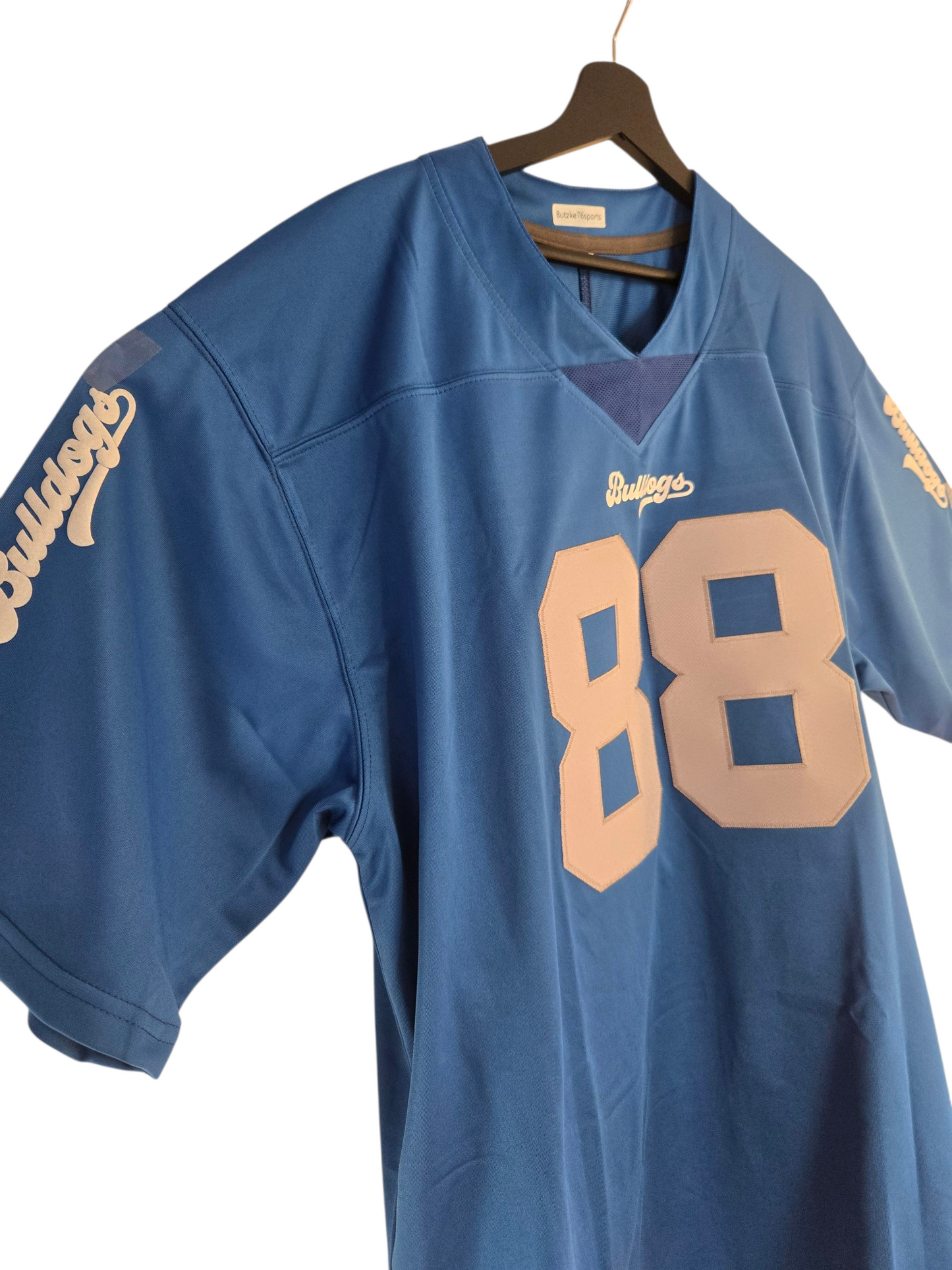 American Football Trikot Bulldogs Blau grau/weiß