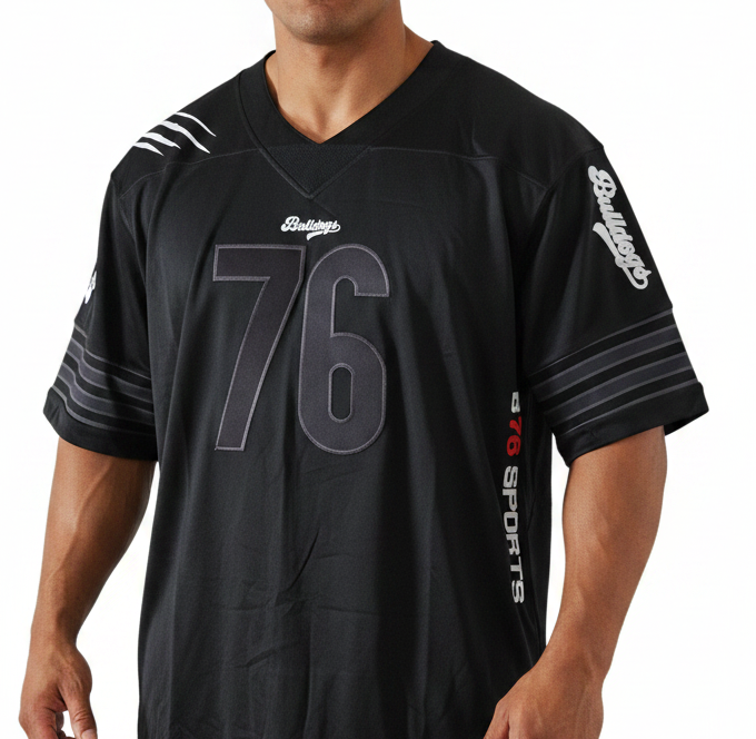 American Football Trikot Bulldogs Bodybuilding Oversize Black
