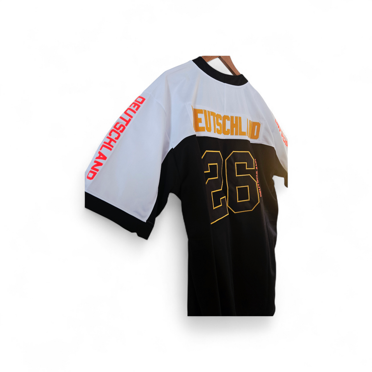 American Football Trikot Deutschland Fußball WM 26 schwarz orange