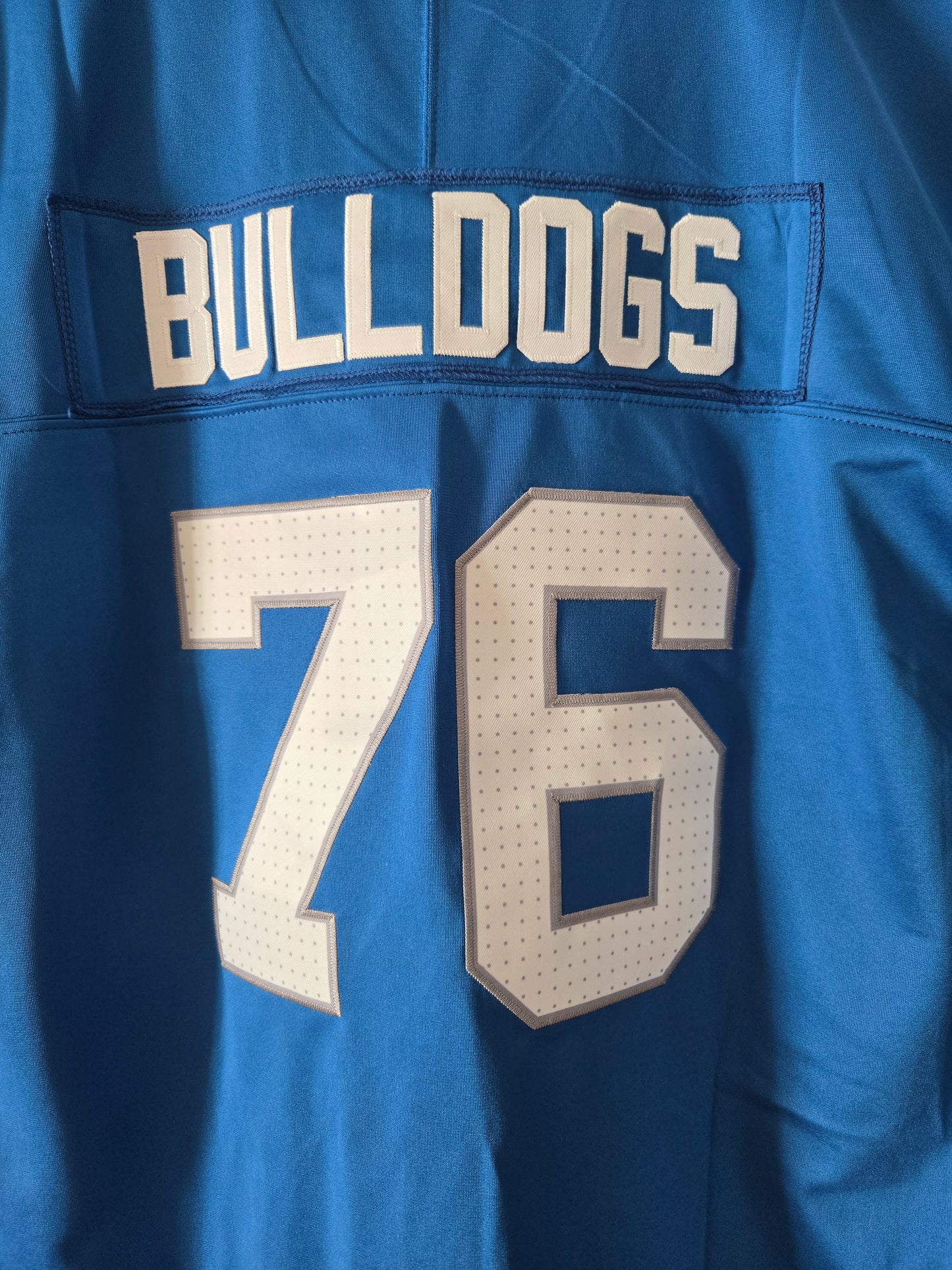 American Football Trikot Bulldogs Oversize Blau Silber/weiß