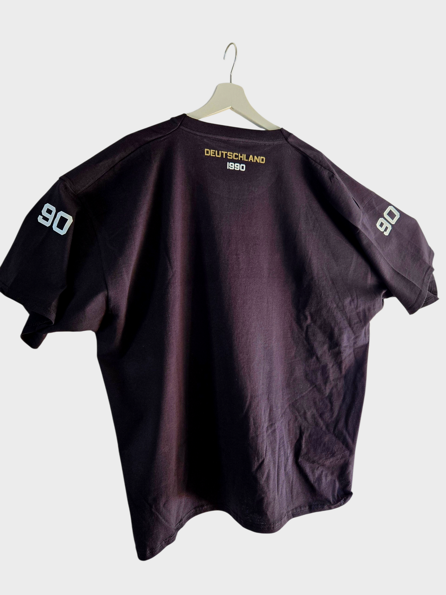 Baumwoll T-Shirt Deutschland WM 1990 schwarz American Football Style