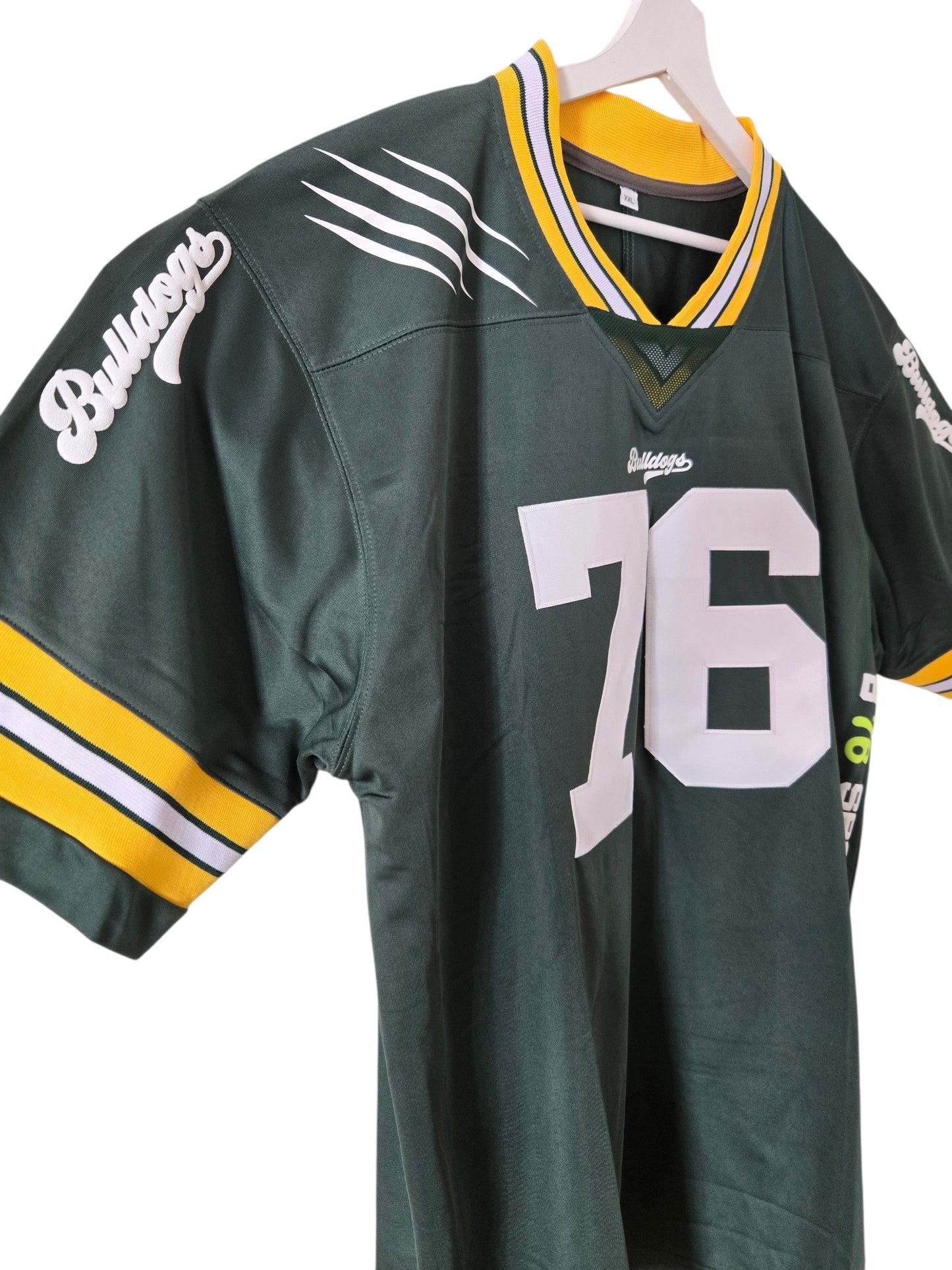 American Football Trikot Bulldogs Fitness Bodybuilding Oversize Green