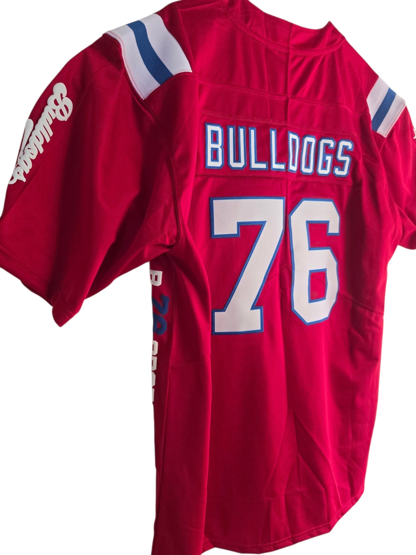 American Football Trikot Bulldogs Bodybuilding Oversize rot weiß/blau