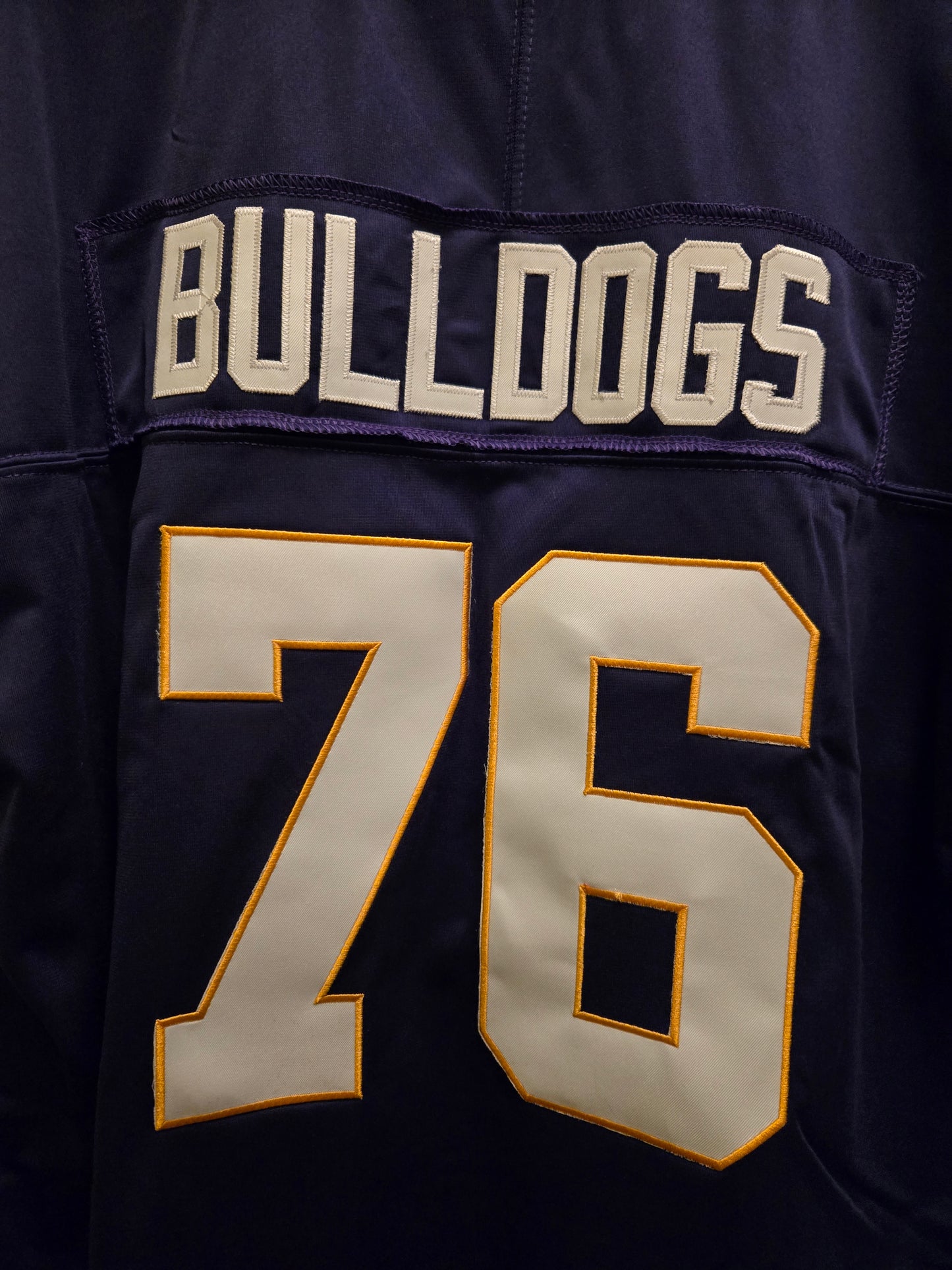 American Football Trikot Bulldogs Lila Weiß